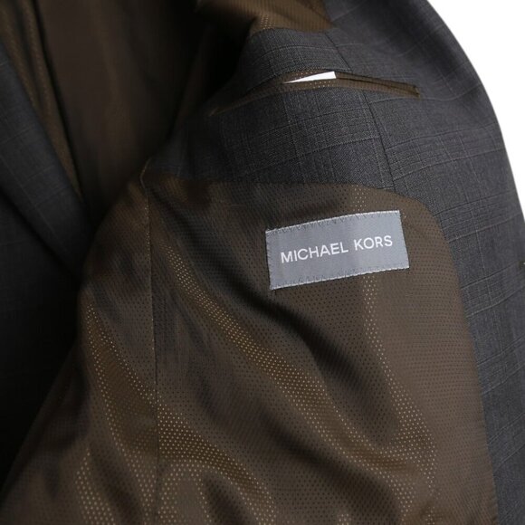 Michael Kors 100% Wool Classic Single Breasted Men's Grey Blazer Coat Size 42L - Picture 7 of 8
